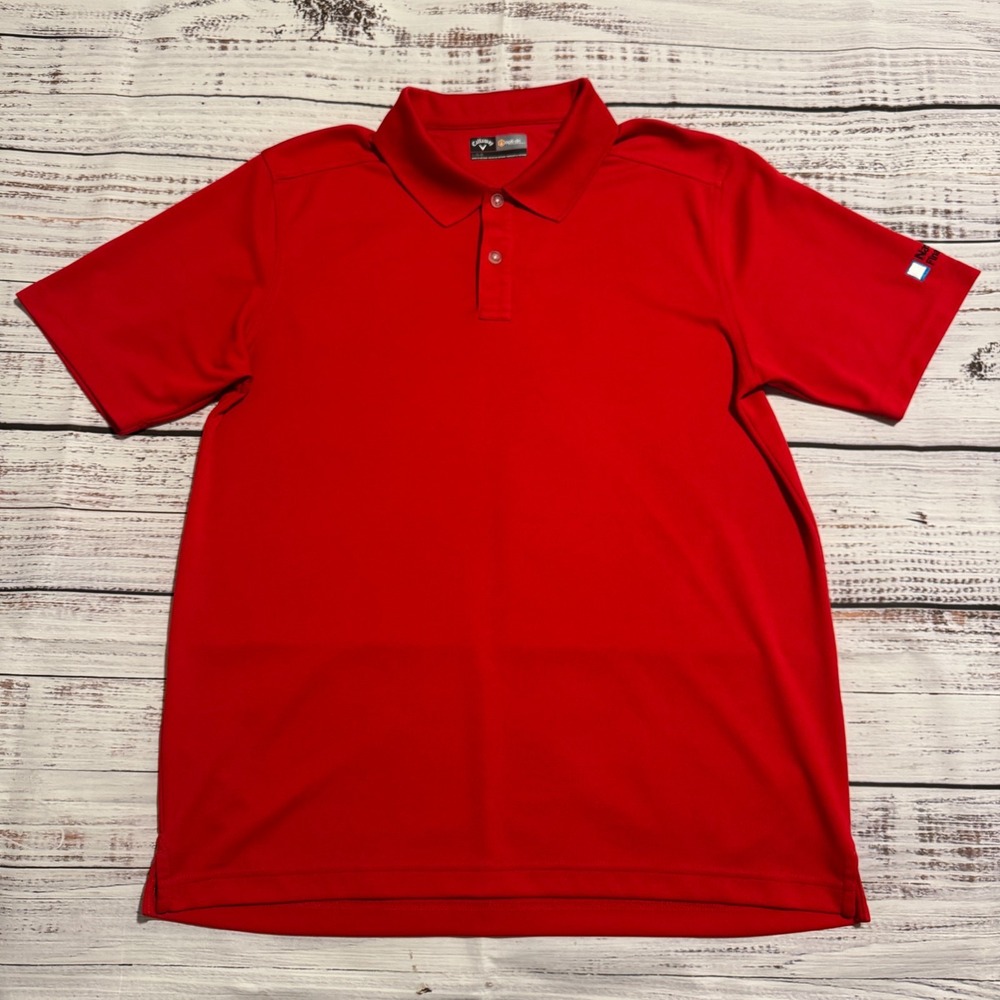 Callaway Opti-Dri‎ Golf Shirt Performance Stretch Polo Red Men's Size Large